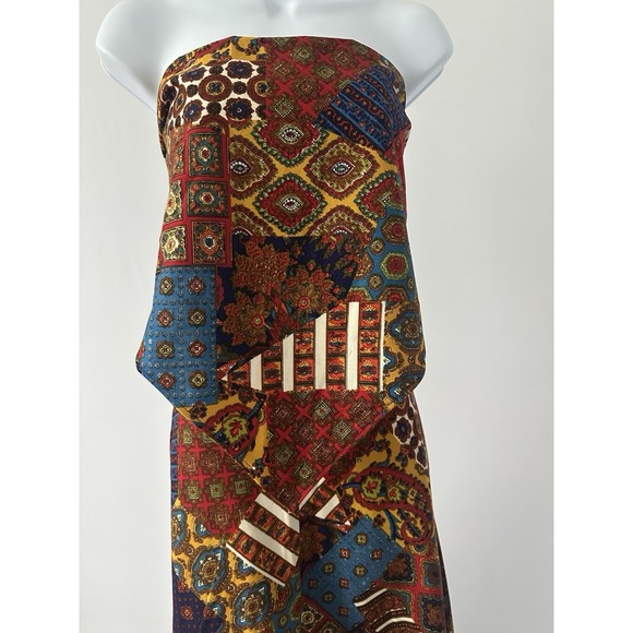 Handmade Full Length Patch Work Look Twill Skirt, Sz: S ? (b9) Festival Boho - Picture 8 of 9